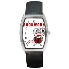 Literal Bookworm Barrel Style Metal Watch by emeraldwolfpress