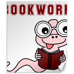 Literal Bookworm Canvas 8  X 10  by emeraldwolfpress