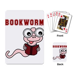 Literal Bookworm Playing Cards Single Design by emeraldwolfpress