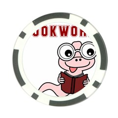 Literal Bookworm Poker Chip Card Guard (10 Pack) by emeraldwolfpress