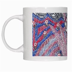 Abstract Flower Field White Mugs by okhismakingart