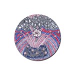 Abstract Flower Field Rubber Round Coaster (4 pack)  Front