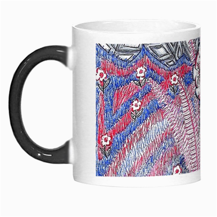 Abstract Flower Field Morph Mugs