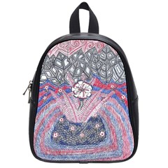 Abstract Flower Field School Bag (small) by okhismakingart