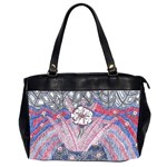 Abstract Flower Field Oversize Office Handbag (2 Sides) Front