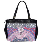 Abstract Flower Field Oversize Office Handbag (2 Sides) Back