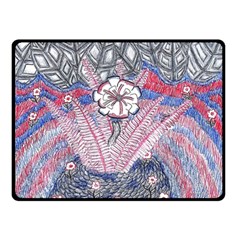 Abstract Flower Field Fleece Blanket (small) by okhismakingart