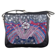 Abstract Flower Field Messenger Bag by okhismakingart