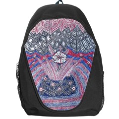 Abstract Flower Field Backpack Bag by okhismakingart