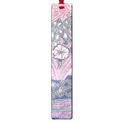 Abstract Flower Field Large Book Marks by okhismakingart