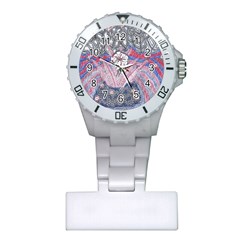 Abstract Flower Field Plastic Nurses Watch by okhismakingart