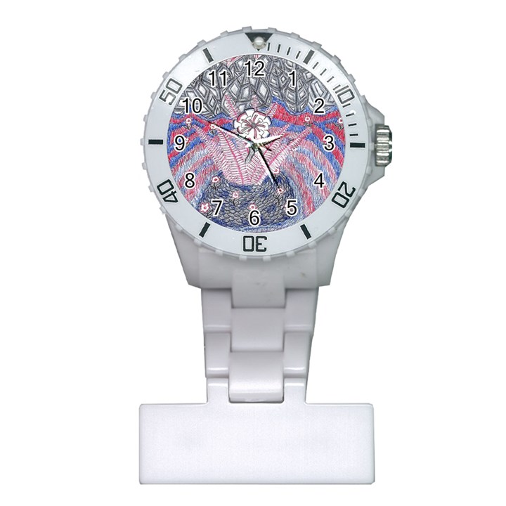 Abstract Flower Field Plastic Nurses Watch