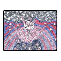 Abstract Flower Field Double Sided Fleece Blanket (small)  by okhismakingart