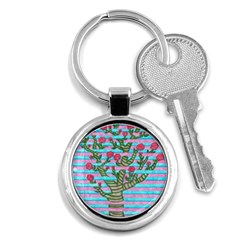 Notebook Flower Tree Key Chains (round)  by okhismakingart