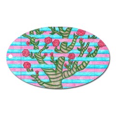 Notebook Flower Tree Oval Magnet by okhismakingart