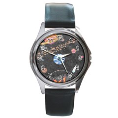 Space Round Metal Watch by okhismakingart