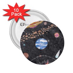 Space 2 25  Buttons (10 Pack)  by okhismakingart