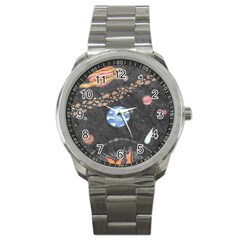 Space Sport Metal Watch by okhismakingart