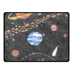 Space Double Sided Fleece Blanket (small)  by okhismakingart