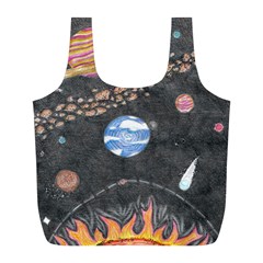 Space Full Print Recycle Bag (l) by okhismakingart