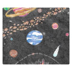 Space Double Sided Flano Blanket (small)  by okhismakingart