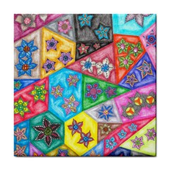 Stained Glass Flowers  Tile Coasters by okhismakingart