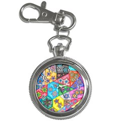 Stained Glass Flowers  Key Chain Watches by okhismakingart