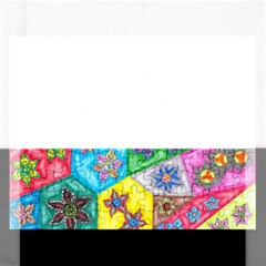 Stained Glass Flowers  Rectangular Jigsaw Puzzl by okhismakingart