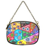 Stained Glass Flowers  Chain Purse (One Side) Front