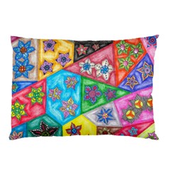 Stained Glass Flowers  Pillow Case (two Sides) by okhismakingart