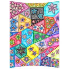 Stained Glass Flowers  Back Support Cushion by okhismakingart