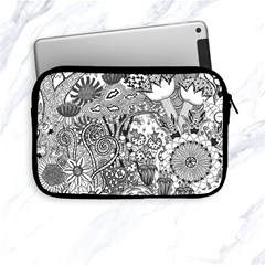 Floral Jungle Black And White Apple Ipad Mini Zipper Cases by okhismakingart