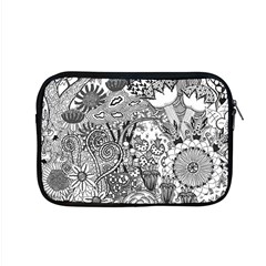 Floral Jungle Black And White Apple Macbook Pro 15  Zipper Case