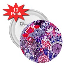 Floral Jungle Purple 2.25  Buttons (10 pack) 