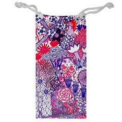 Floral Jungle Purple Jewelry Bag