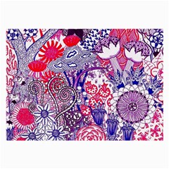 Floral Jungle Purple Large Glasses Cloth