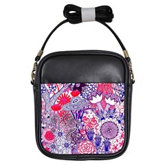 Floral Jungle Purple Girls Sling Bag