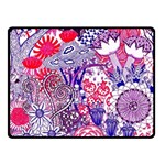 Floral Jungle Purple Fleece Blanket (Small) 50 x40  Blanket Front