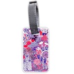 Floral Jungle Purple Luggage Tags (One Side)  Front