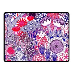 Floral Jungle Purple Double Sided Fleece Blanket (Small) 