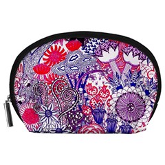 Floral Jungle Purple Accessory Pouch (Large)