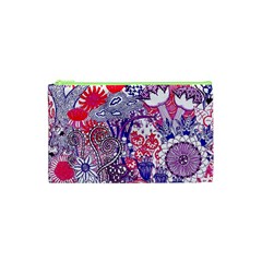 Floral Jungle Purple Cosmetic Bag (XS)