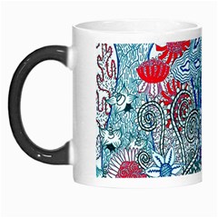 Floral Jungle Blue Morph Mugs by okhismakingart