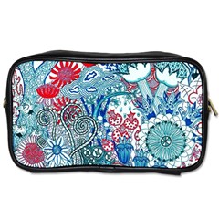 Floral Jungle Blue Toiletries Bag (one Side) by okhismakingart