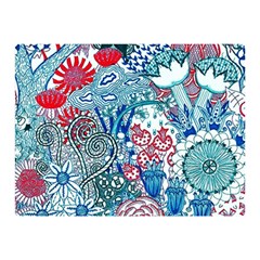 Floral Jungle Blue Double Sided Flano Blanket (mini)  by okhismakingart