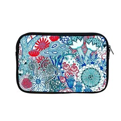 Floral Jungle Blue Apple Macbook Pro 13  Zipper Case by okhismakingart