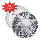 Geometric Flower and Vines 01 2.25  Buttons (10 pack)  Front