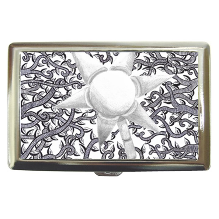 Geometric Flower and Vines 01 Cigarette Money Case