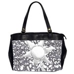 Geometric Flower and Vines 01 Oversize Office Handbag (2 Sides) Front