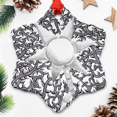 Geometric Flower And Vines 01 Ornament (snowflake) by okhismakingart